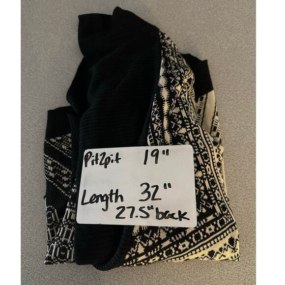 Staring At Stars‎ UO Sz XS Open Front Shawl Cardigan Sweater Waterfall Geometric - Picture 6 of 11